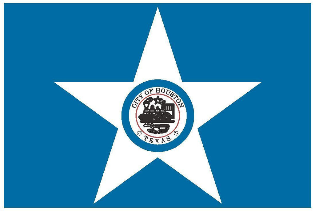 HOUSTON TEXAS Vinyl City Flag DECAL Sticker MADE IN THE USA F215 - Winter Park Products