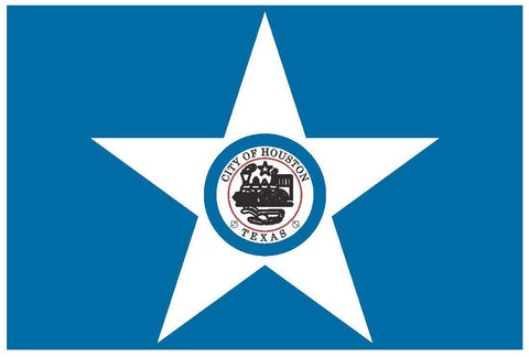 HOUSTON TEXAS Vinyl City Flag DECAL Sticker MADE IN THE USA F215 - Winter Park Products