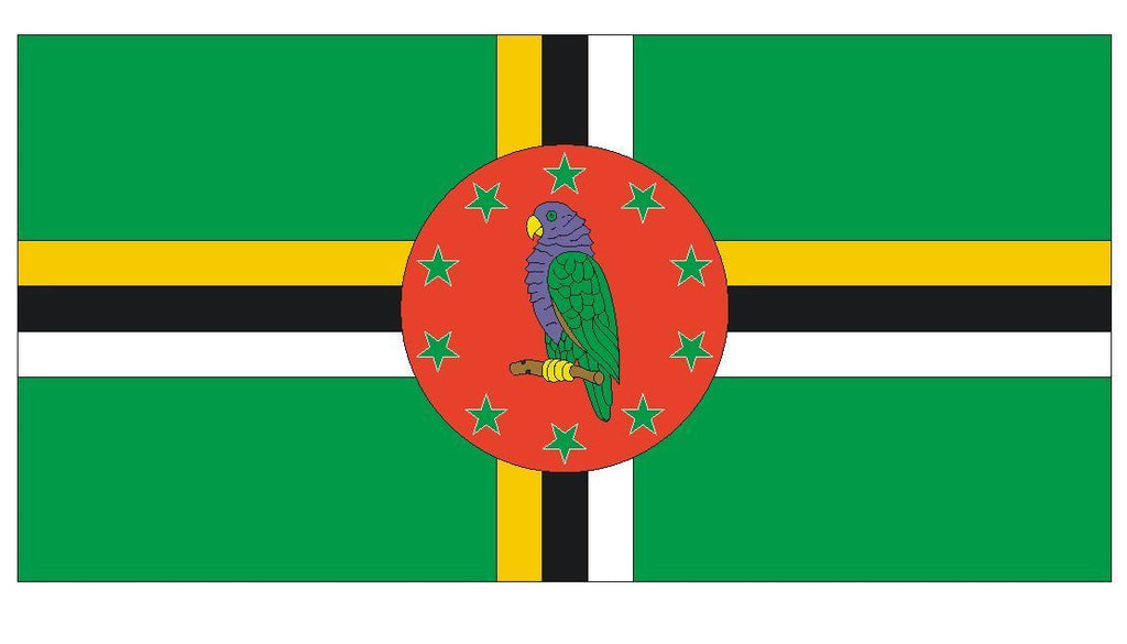 DOMINICA Vinyl International Flag DECAL Sticker MADE IN THE USA F137 - Winter Park Products
