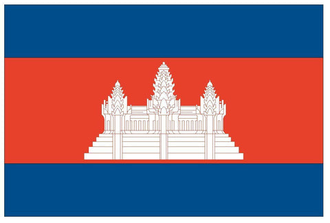 CAMBODIA Flag Vinyl International Flag DECAL Sticker MADE IN USA F81 - Winter Park Products