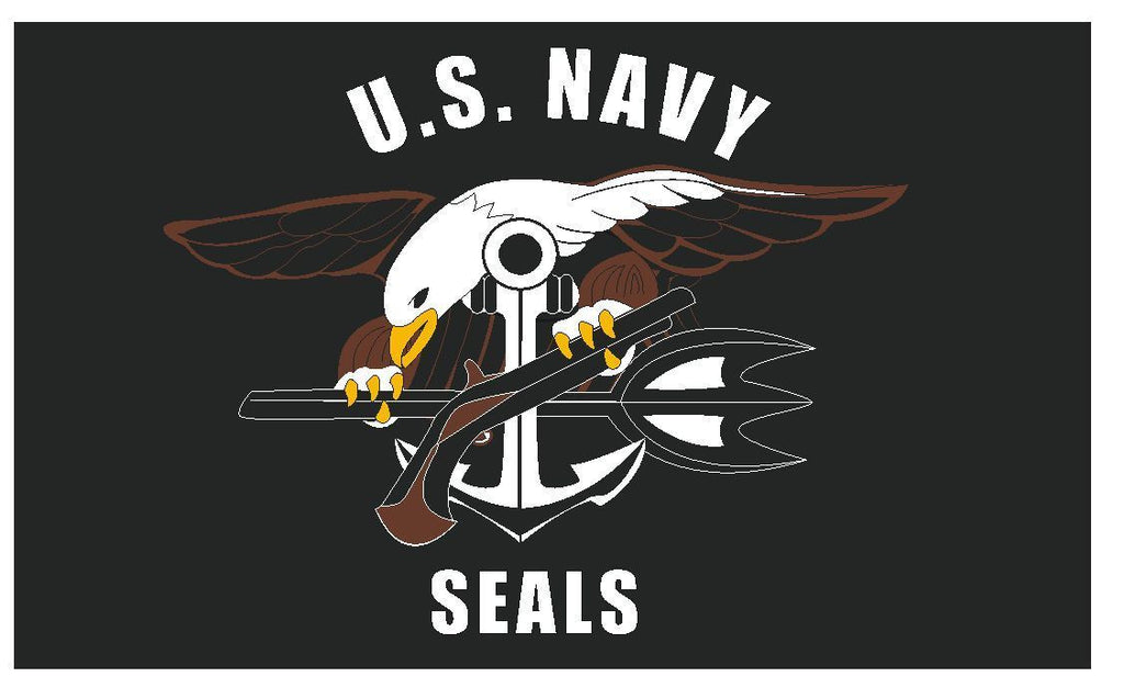 United States Navy Seals Vinyl Military Flag DECAL Sticker MADE IN USA F584 - Winter Park Products