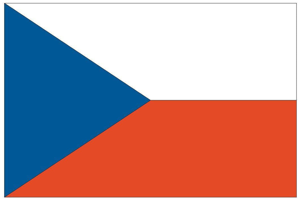 CZECH REPUBLIC Vinyl International Flag DECAL Sticker MADE IN THE USA F129 - Winter Park Products