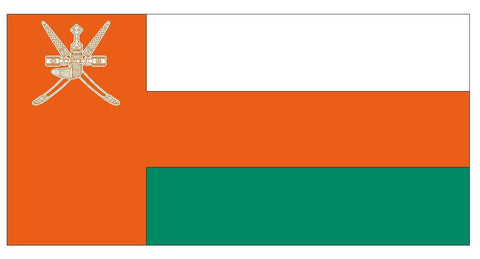 OMAN Vinyl International Flag DECAL Sticker MADE IN THE USA F371 - Winter Park Products