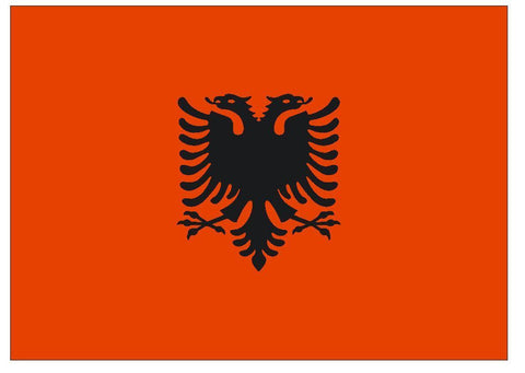 ALBANIA Flag Vinyl International Flag DECAL Sticker MADE IN USA F16 - Winter Park Products