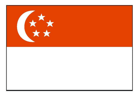 SINGAPORE Vinyl International Flag DECAL Sticker MADE IN THE USA F458 - Winter Park Products