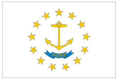 RHODE ISLAND Vinyl State Flag DECAL Sticker MADE IN THE USA F415 - Winter Park Products