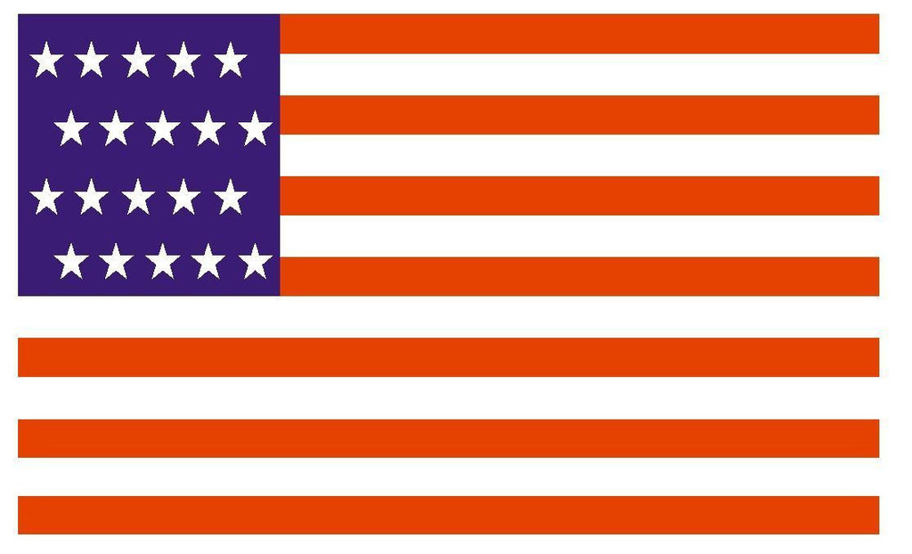 UNITED STATES 1818 Flag Sticker Decal F533 - Winter Park Products