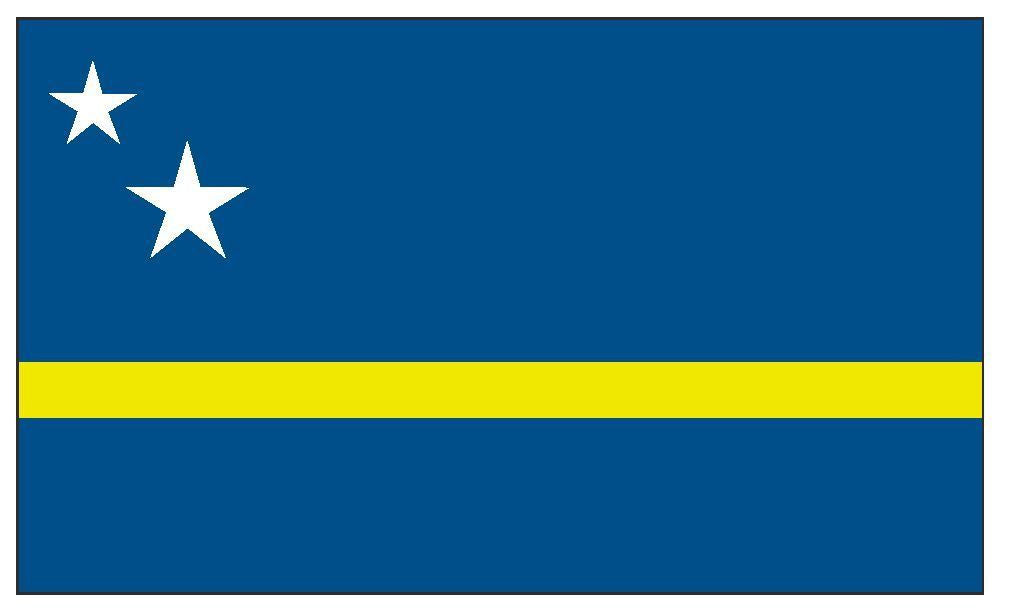 CURACAO Vinyl International Flag DECAL Sticker MADE IN THE USA F127 - Winter Park Products