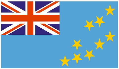 TUVALU Vinyl International Flag DECAL Sticker MADE IN THE USA F519 - Winter Park Products