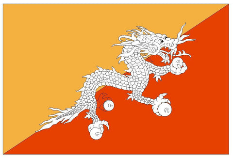 BHUTAN Flag Vinyl International Flag DECAL Sticker MADE IN USA F57 - Winter Park Products