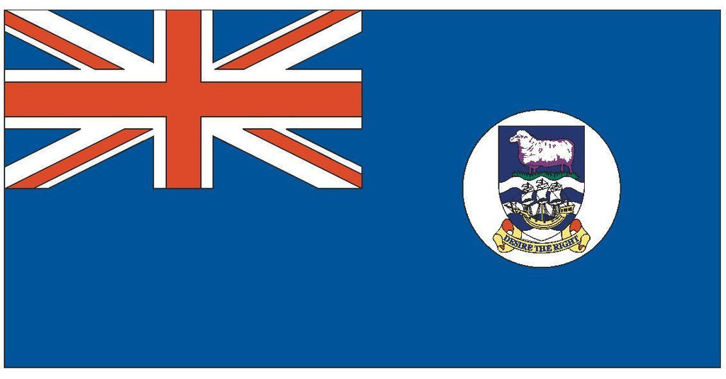 FALKLAND Vinyl International Flag DECAL Sticker MADE IN THE USA F161 - Winter Park Products