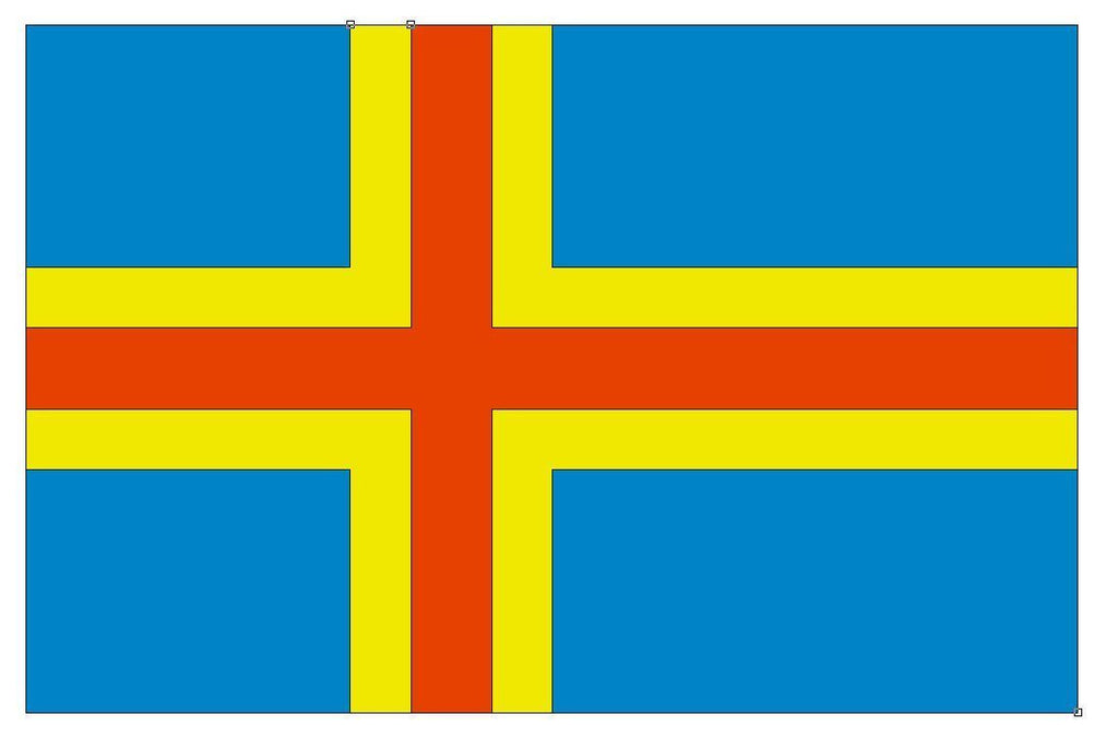 ALAND ISLANDS Flag Vinyl International Flag DECAL Sticker MADE IN USA F13 - Winter Park Products