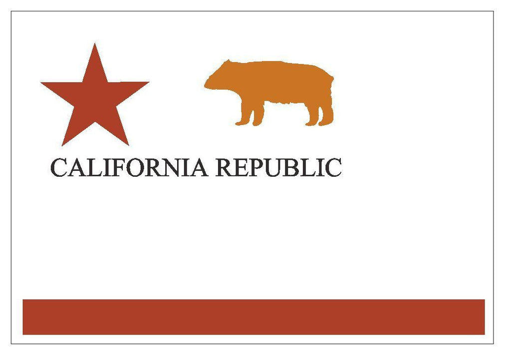 CALIFORNIA REPUBLIC Flag Vinyl International Flag DECAL Sticker MADE IN USA F80 - Winter Park Products