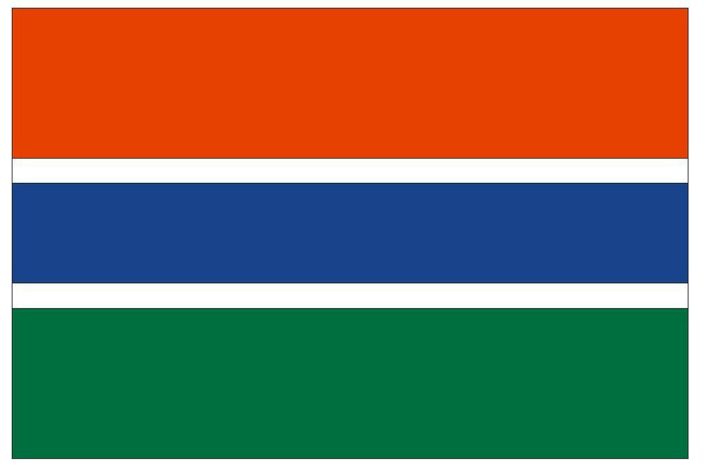 GAMBIA Vinyl International Flag DECAL Sticker MADE IN THE USA F183 - Winter Park Products