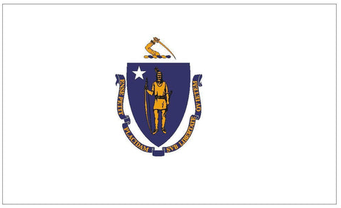MASSACHUSETTS Vinyl State Flag DECAL Sticker MADE IN USA F328 - Winter Park Products
