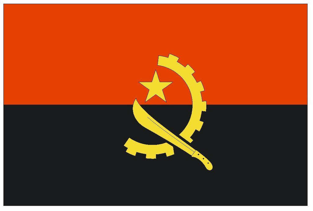 ANGOLA Flag Vinyl International Flag DECAL Sticker MADE IN USA F25 - Winter Park Products