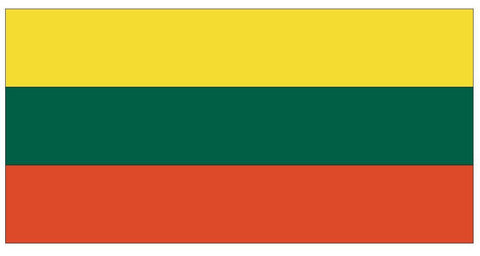 LITHUANIA Vinyl International Flag DECAL Sticker MADE IN THE USA F285 - Winter Park Products
