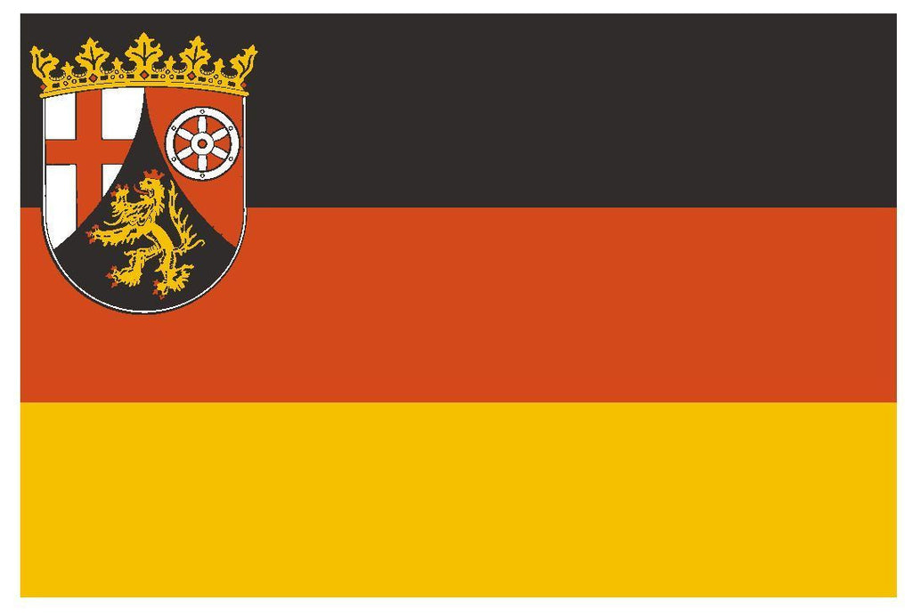 RHINELAND PALATINATE Vinyl International Flag DECAL Sticker MADE IN THE USA F414 - Winter Park Products