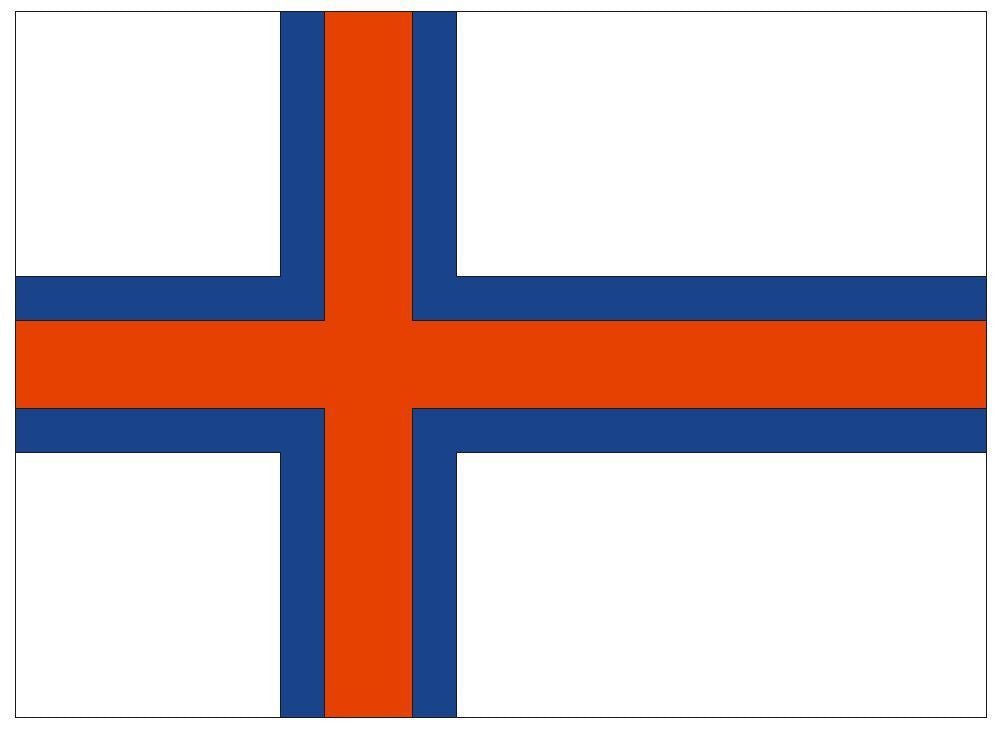 FAROE ISLANDS Vinyl International Flag DECAL Sticker MADE IN THE USA F162 - Winter Park Products