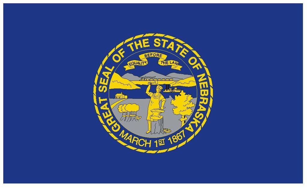 NEBRASKA Vinyl State Flag DECAL Sticker MADE IN THE USA F336 - Winter Park Products