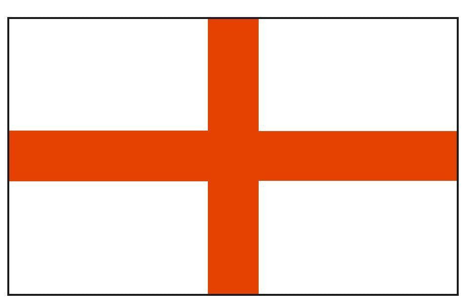 SAINT GEORGE'S CROSS Vinyl International Flag DECAL Sticker MADE IN THE USA F429 - Winter Park Products