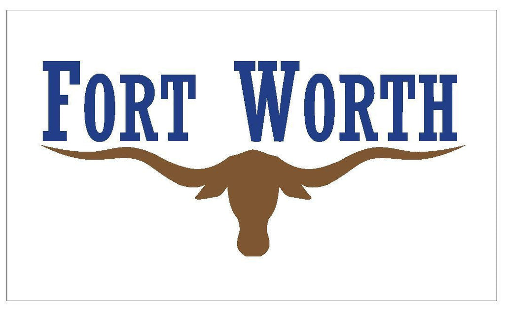 FORT WORTH TEXAS Vinyl State Flag DECAL Sticker MADE IN THE USA F171 - Winter Park Products