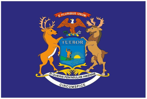 MICHIGAN Vinyl State Flag DECAL Sticker MADE IN THE USA F307 - Winter Park Products