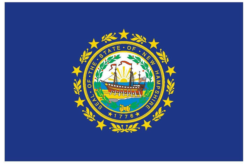 NEW HAMPSHIRE Vinyl State Flag DECAL Sticker MADE IN THE USA F344 - Winter Park Products