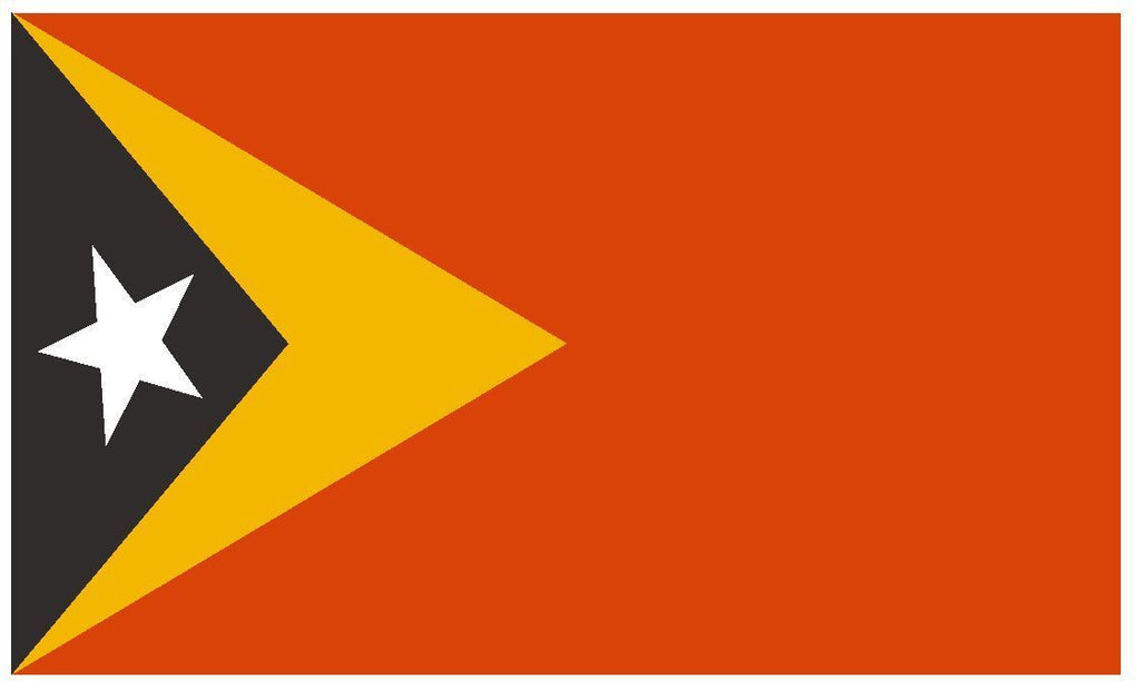 TIMOR LESTE Vinyl International Flag DECAL Sticker MADE IN THE USA F507 - Winter Park Products
