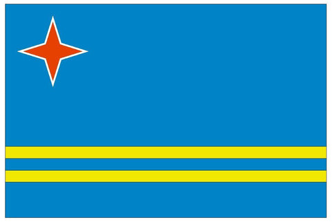 ARUBA Flag Vinyl International Flag DECAL Sticker MADE IN USA F35 - Winter Park Products