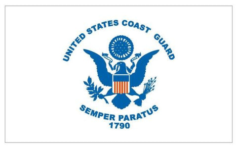 United States Coast Guard Vinyl Military Flag DECAL Sticker MADE IN THE USA F581 - Winter Park Products