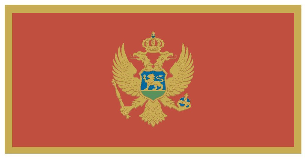 MONTENEGRO Vinyl International Flag DECAL Sticker MADE IN THE USA F318 - Winter Park Products
