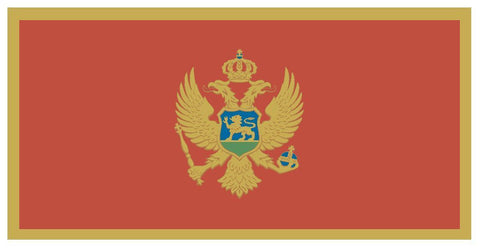 MONTENEGRO Vinyl International Flag DECAL Sticker MADE IN THE USA F318 - Winter Park Products
