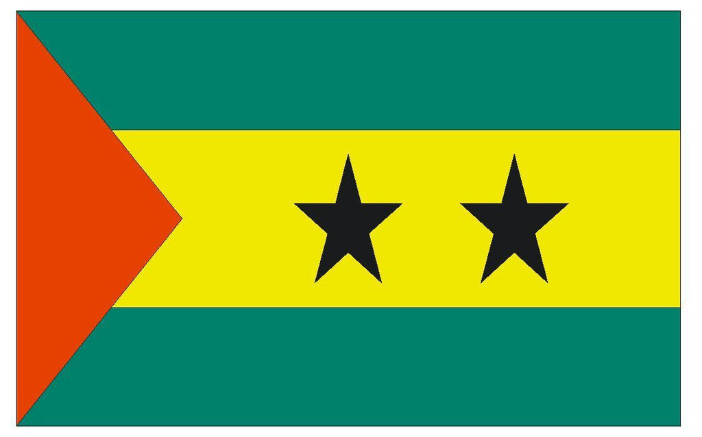 SAO TOME AND PRINCIPE Vinyl International Flag DECAL Sticker USA MADE F442 - Winter Park Products