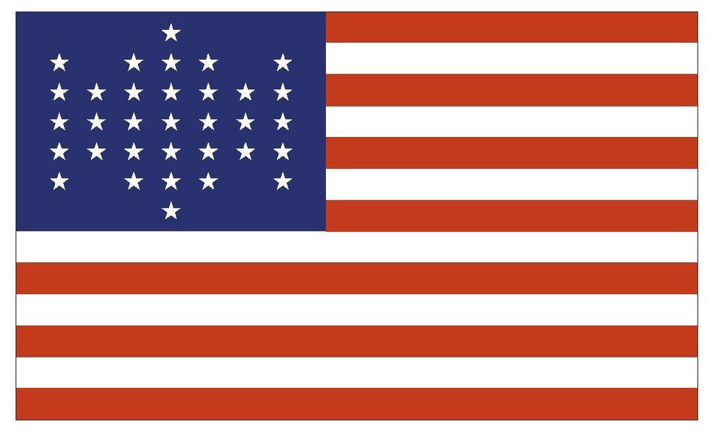 United States Historic Union Civil War Flag Sticker Decal USA MADE F604 - Winter Park Products