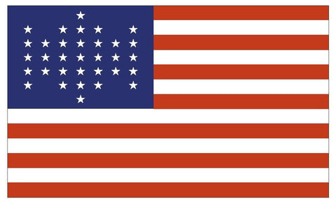 United States Historic Union Civil War Flag Sticker Decal USA MADE F604 - Winter Park Products