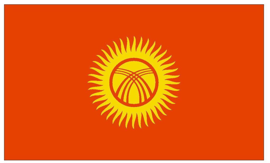 KYRGYSTAN Vinyl International Flag DECAL Sticker MADE IN THE USA F269 - Winter Park Products