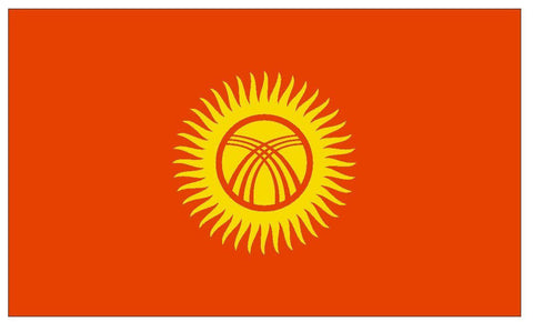 KYRGYSTAN Vinyl International Flag DECAL Sticker MADE IN THE USA F269 - Winter Park Products