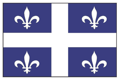 QUEBEC CANADA Vinyl International Flag DECAL Sticker MADE IN THE USA F407 - Winter Park Products