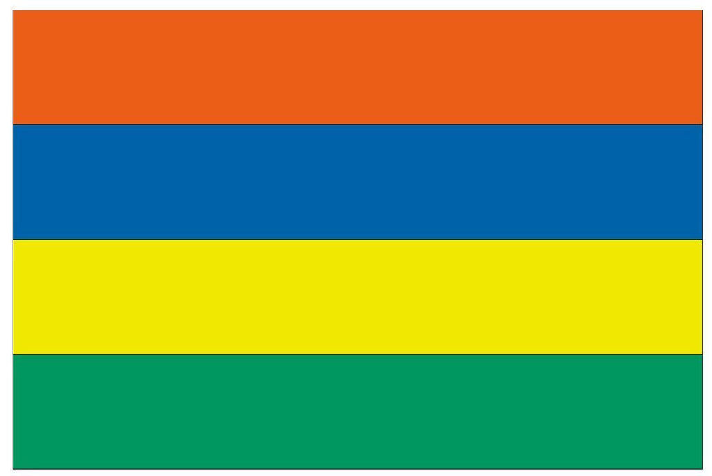 MAURITIUS Vinyl International Flag DECAL Sticker MADE IN THE USA F306 - Winter Park Products