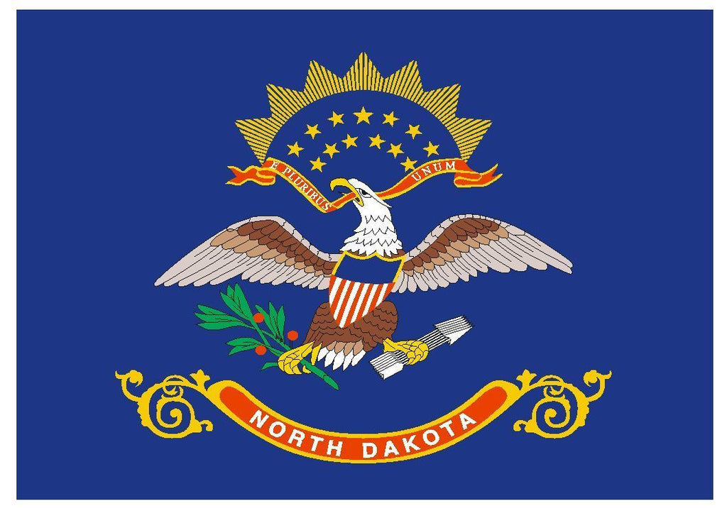 NORTH DAKOTA Vinyl State Flag DECAL Sticker USA MADE F357 - Winter Park Products