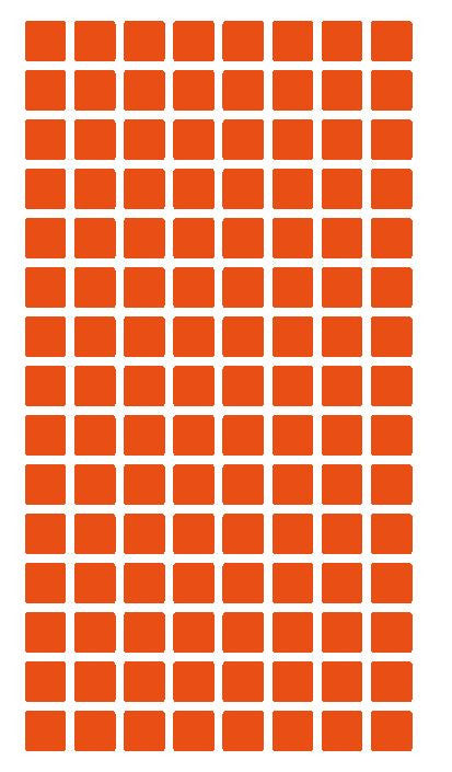 1/4" Orange Square Color Coding Inventory Label Stickers Made In The USA - Winter Park Products