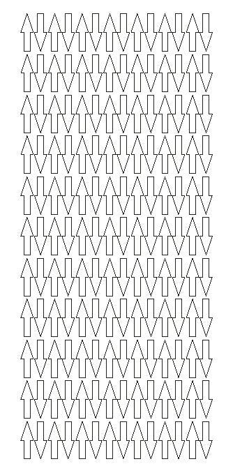 Clear Arrows Vinyl Color Code Inventory Label Stickers 1/2" x 3/4" - Winter Park Products