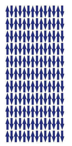 Dark Blue Arrows Vinyl Color Code Inventory Label Stickers 1/2" x 3/4" - Winter Park Products