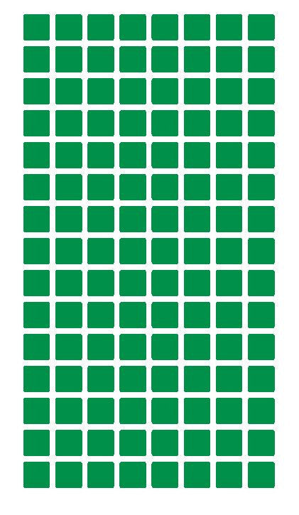 1/4" Green Square Color Coding Inventory Label Stickers Made In The USA - Winter Park Products