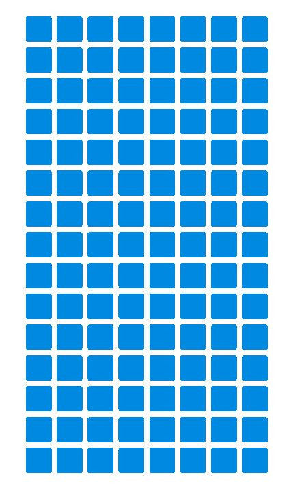 1/4" Medium Blue Square Color Coding Inventory Label Stickers Made In The USA - Winter Park Products