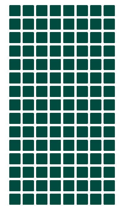 1/4" Dark Green Square Color Coding Inventory Label Stickers Made In The USA - Winter Park Products