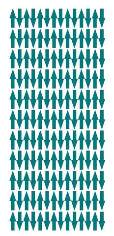 Turquoise Arrows Vinyl Color Code Inventory Label Stickers 1/2" x 3/4" - Winter Park Products