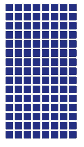 1/4" Dark Blue Square Color Coding Inventory Label Stickers Made In The USA - Winter Park Products