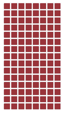 1/4" Burgundy Square Color Coding Inventory Label Stickers Made In The USA - Winter Park Products